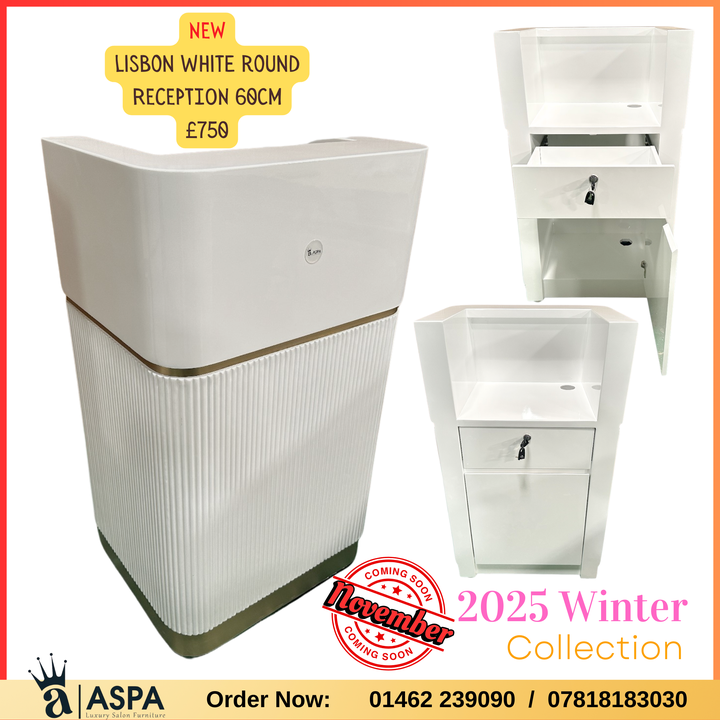 Lisbon Round White Reception 60cm - SL06W