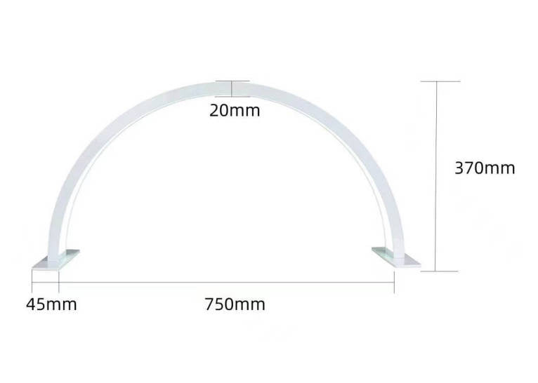 Desk Light Half Moon Lamp - White