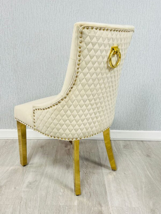 Majestic Ring Knocker Chair - Gold Range