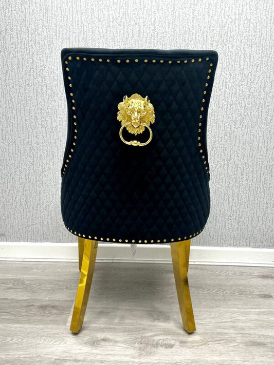 Majestic Lion Knocker Chair - Gold Range