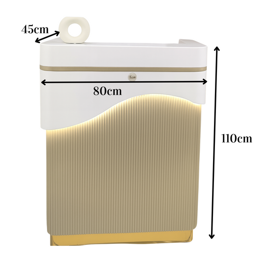 Madrid Reception Desk - White & Olive 80 cm