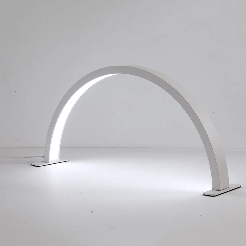 Desk Light Half Moon Lamp - White