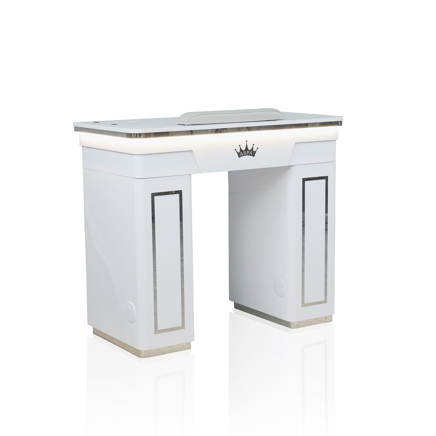 Nail Table - Diamond Manicure Table - Single Station 90 cm - Silver detailing
