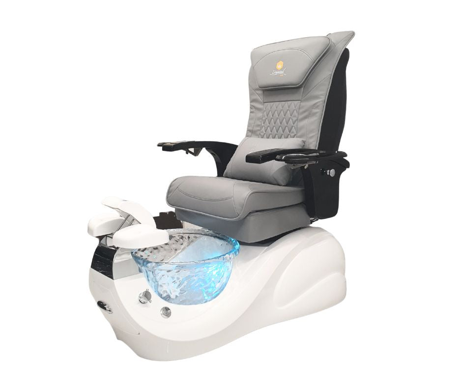 Ghế làm Pedicure ASPA Diamond - Chân trắng - Tay vịn đen