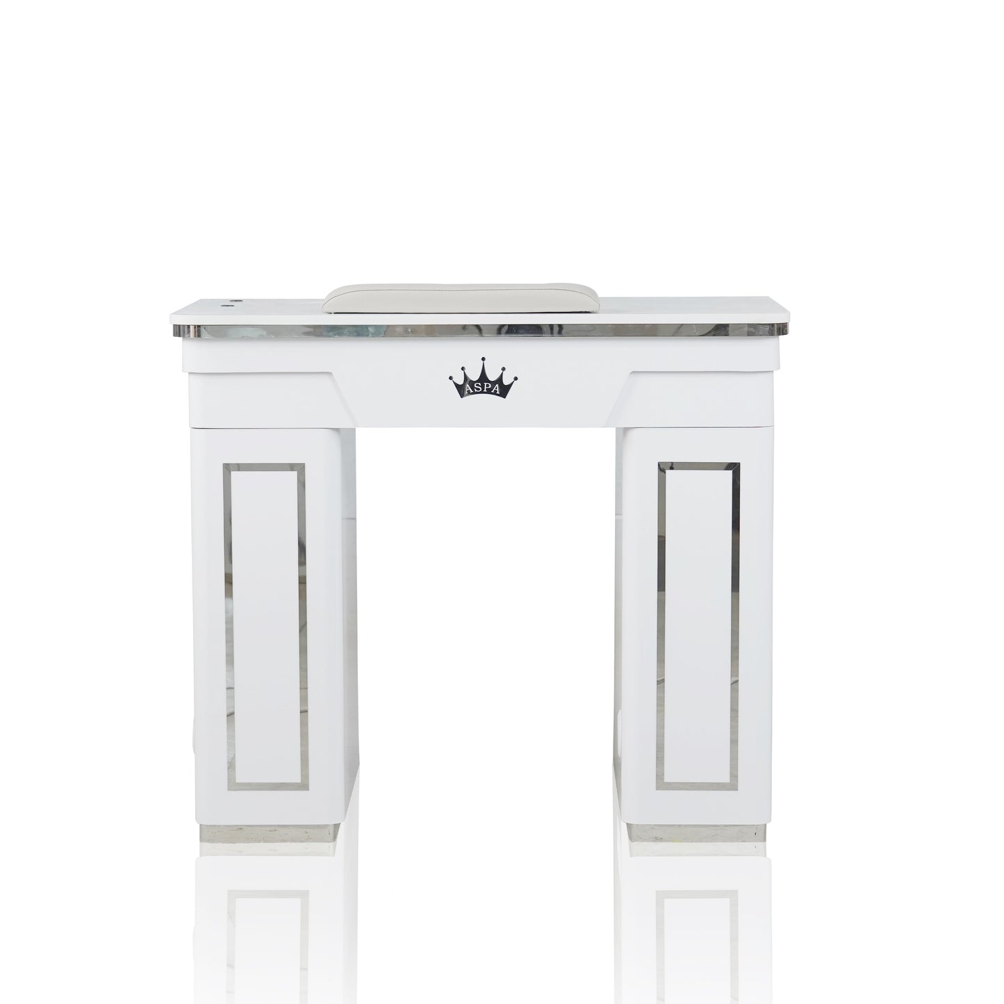 Nail Table - Diamond Manicure Table - Single Station 90 cm - Silver detailing