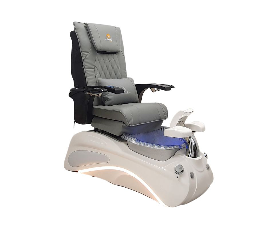 Ghế làm Pedicure ASPA Platinum - Tay vịn đen - Bát bạc B2