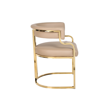 Bella Customer Chair Gold Frame Leg