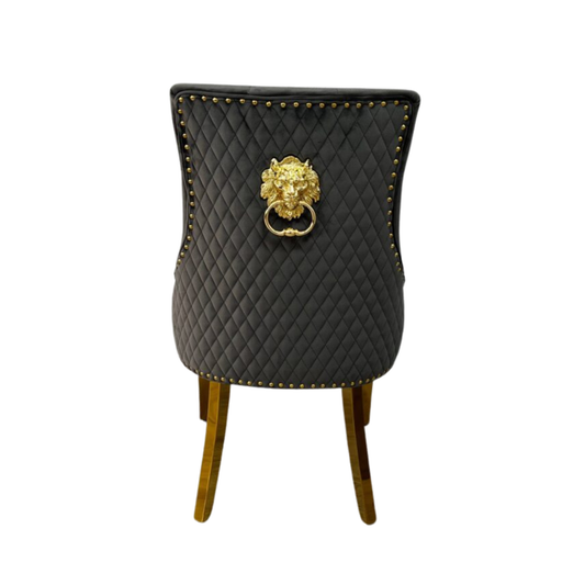 Majestic Lion Knocker Chair - Gold Range
