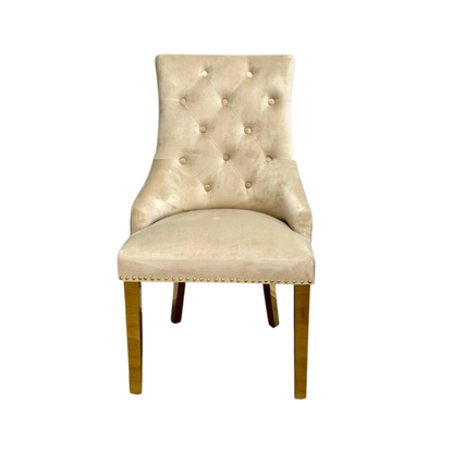 Majestic Lion Knocker Chair - Gold Range