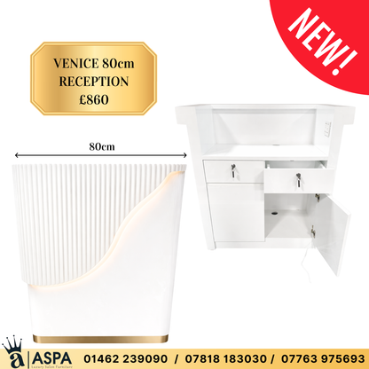 Venice Salon Reception White 80cm AP-B08