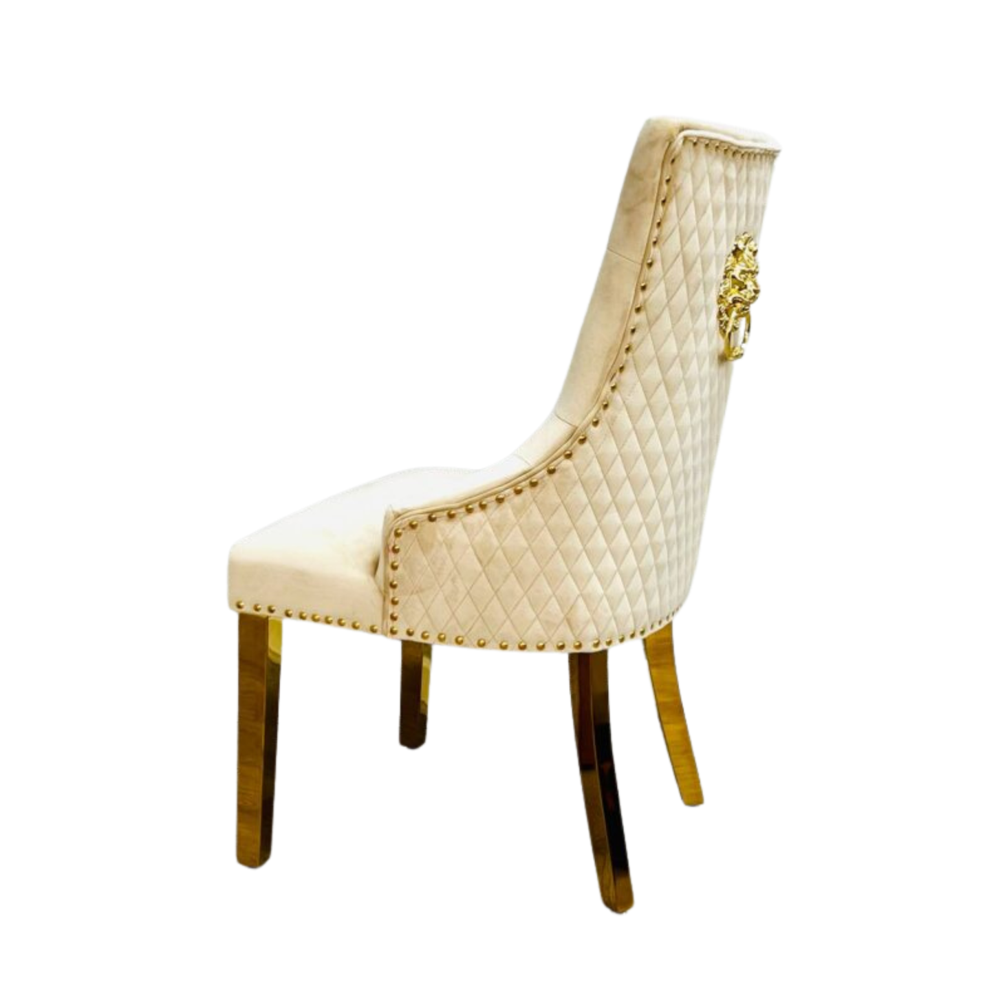 Majestic Lion Knocker Chair - Gold Range
