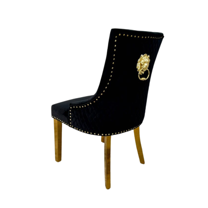 Majestic Lion Knocker Chair - Gold Range