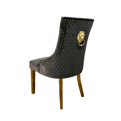 Majestic Lion Knocker Chair - Gold Range