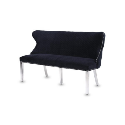 Waiting Chair Diamond Velvet Bench for Beauty Nail Spa Salon