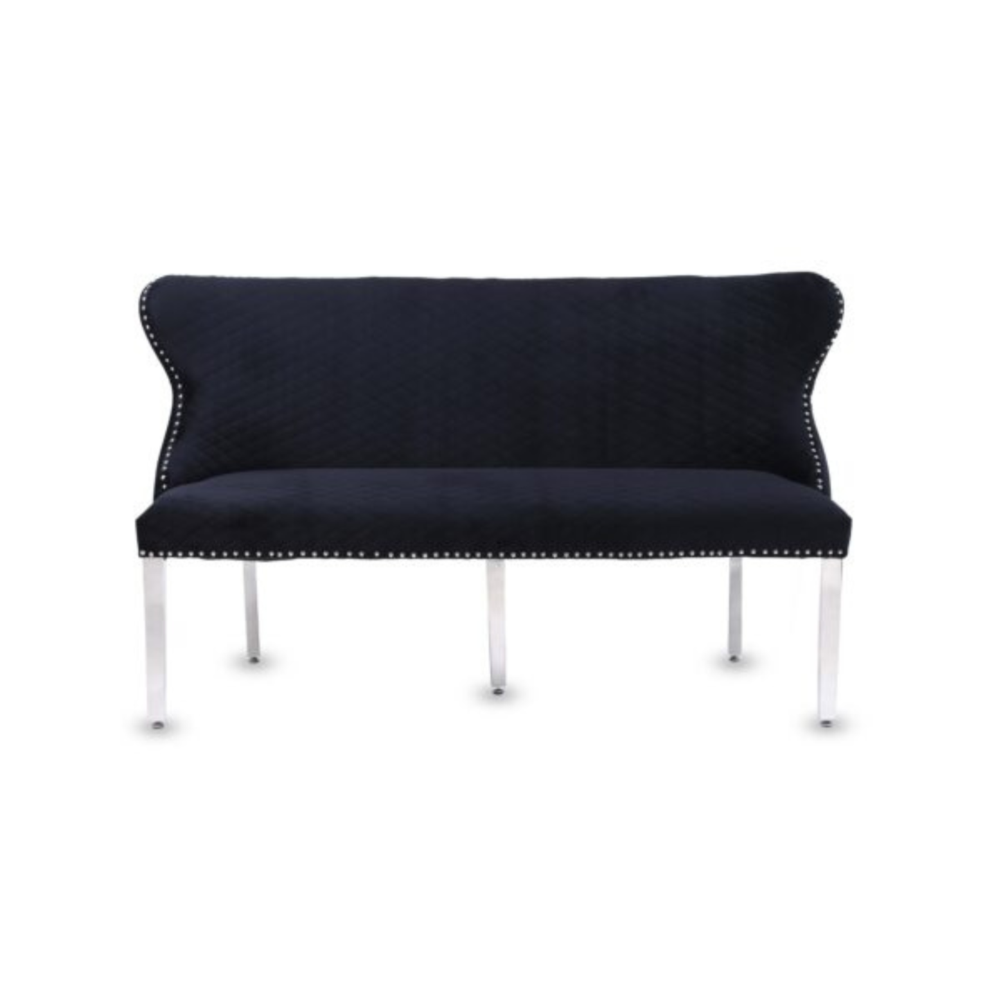 Waiting Chair Diamond Velvet Bench for Beauty Nail Spa Salon