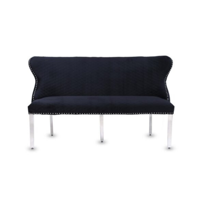 Waiting Chair Diamond Velvet Bench for Beauty Nail Spa Salon