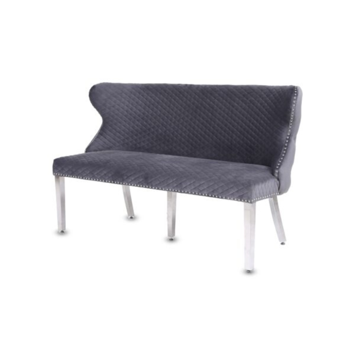 Waiting Chair Diamond Velvet Bench for Beauty Nail Spa Salon