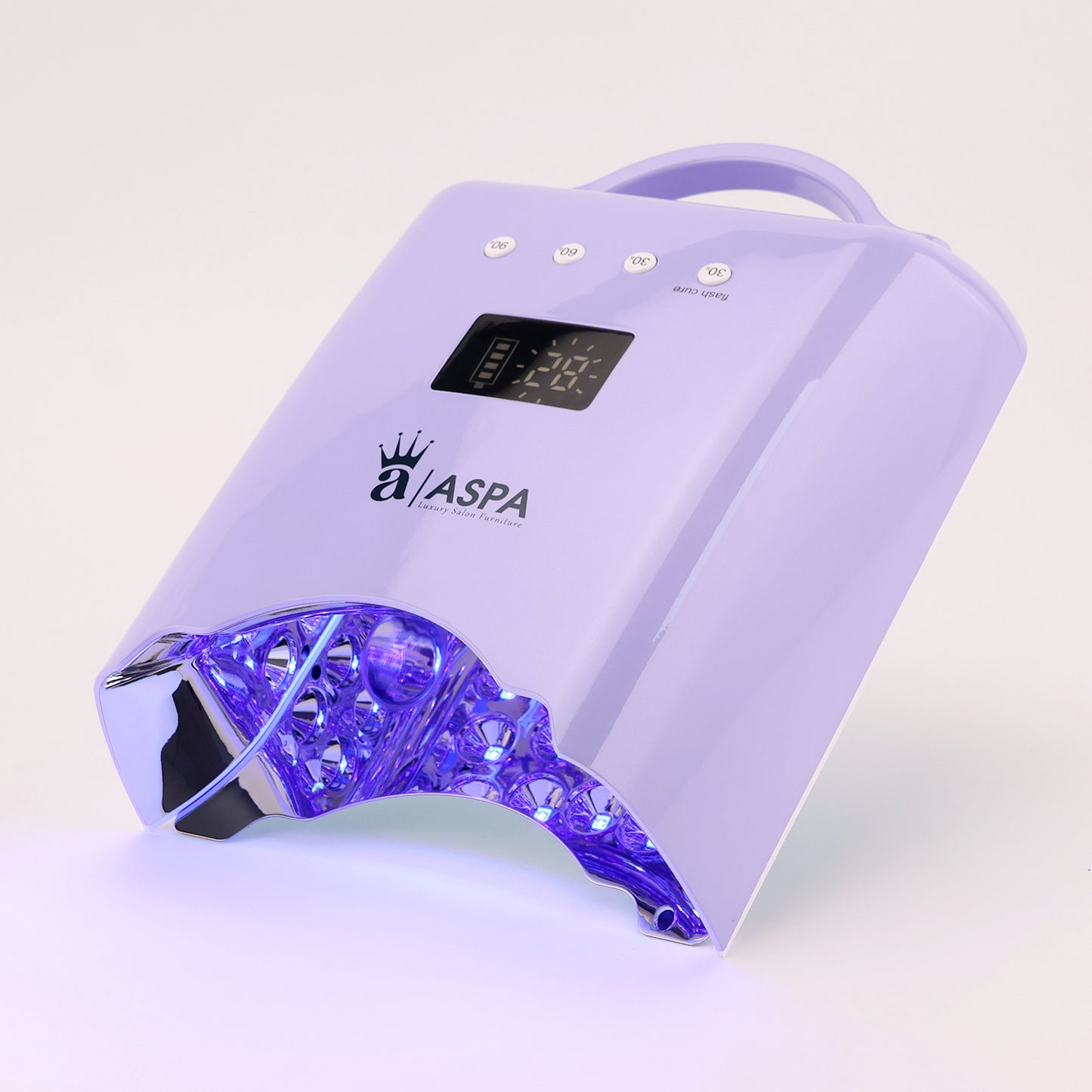 ASPA nail dryer with digital display on a white background