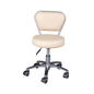 Beige office chair with metal frame on a white background