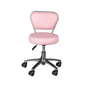 Pink office chair with a white background