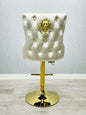Salon Chair Breakfast Stools Gold With Lion Knocker