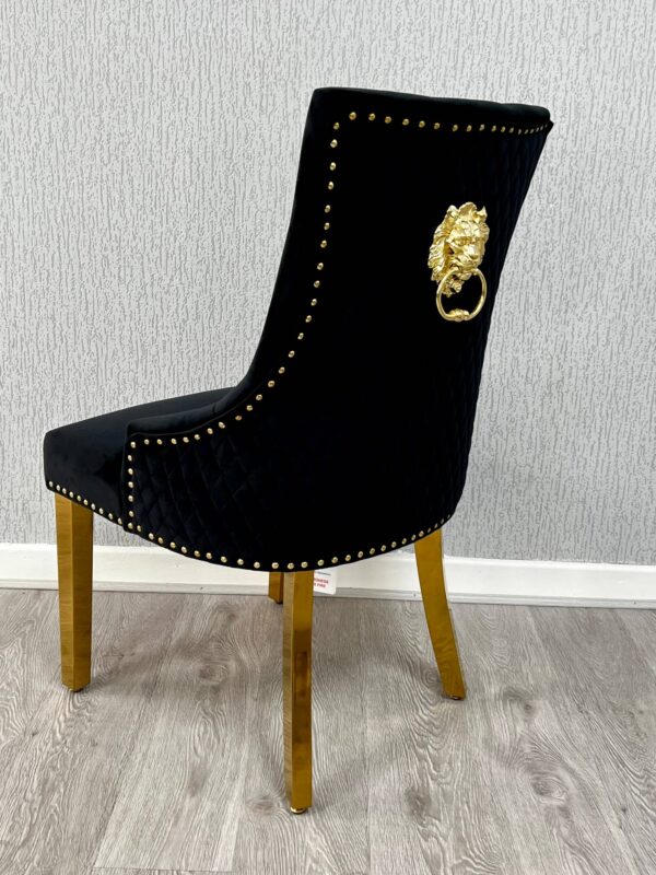 Majestic Lion Knocker Chair - Gold Range