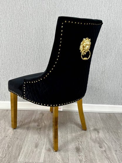Majestic Lion Knocker Chair - Gold Range