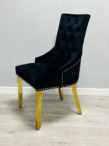 Majestic Ring Knocker Chair - Gold Range