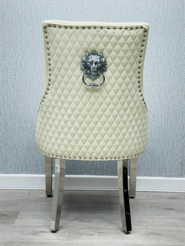Majestic Lion Knocker Chair - PU Faux Leather
