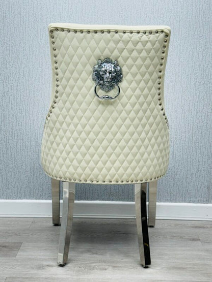 Majestic Lion Knocker Chair - PU Faux Leather
