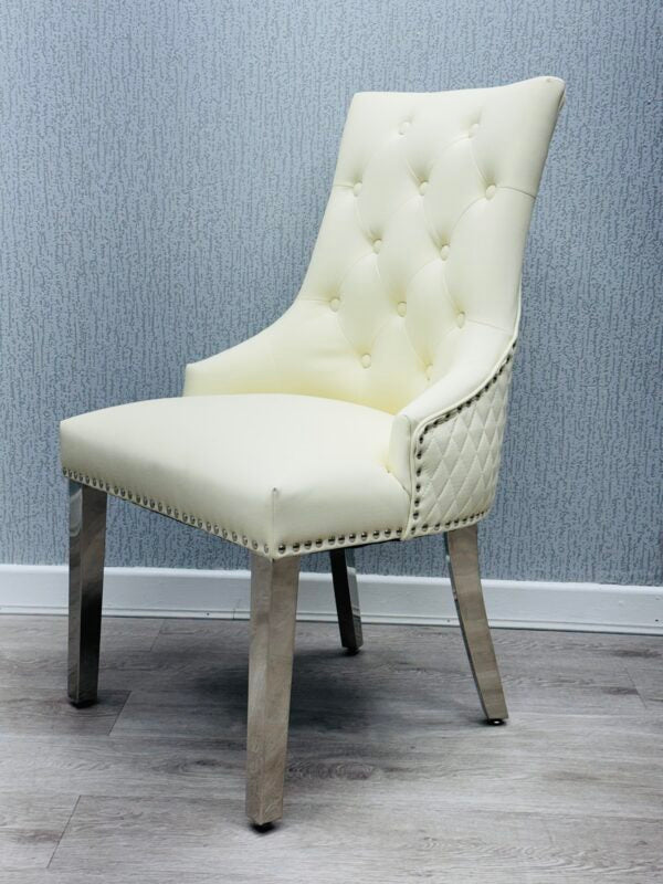 Majestic Lion Knocker Chair - PU Faux Leather