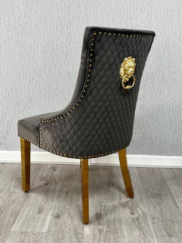 Majestic Lion Knocker Chair - Gold Range