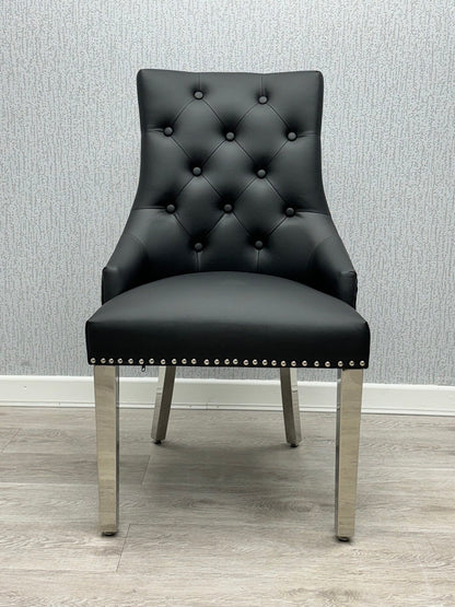 Majestic Lion Knocker Chair - PU Faux Leather