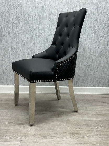 Majestic Lion Knocker Chair - PU Faux Leather