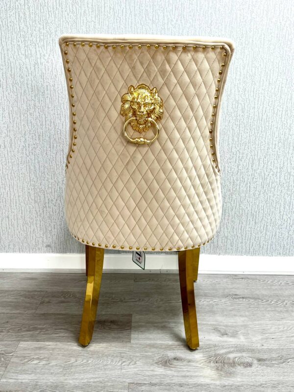 Majestic Lion Knocker Chair - Gold Range