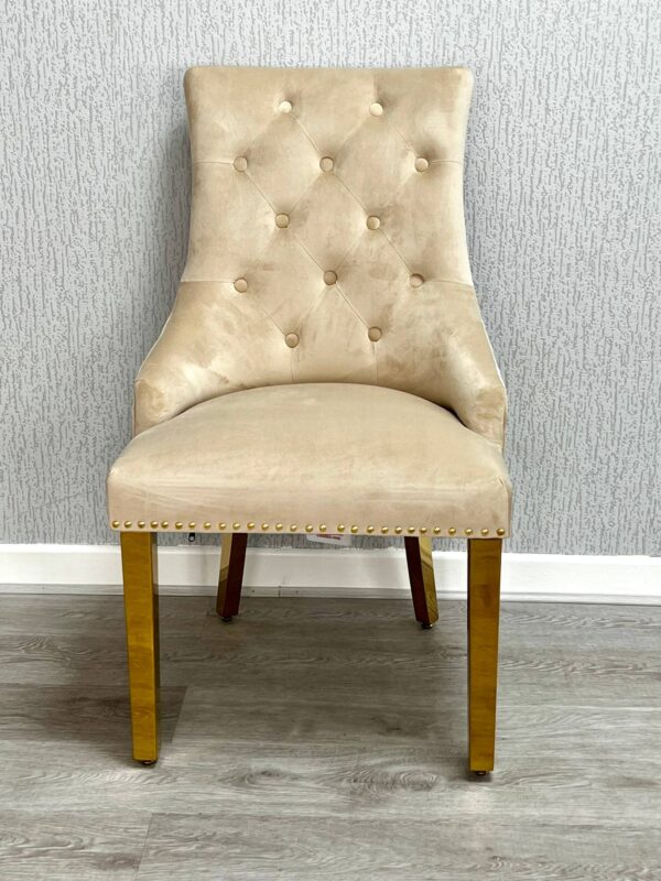 Majestic Lion Knocker Chair - Gold Range