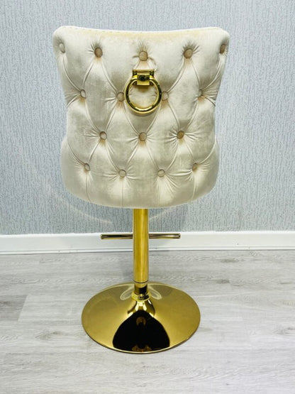 Salon Chair Victoria Breakfast Stools Gold With Ring Knocker