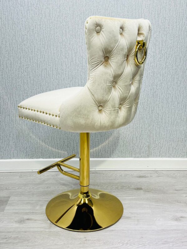 Salon Chair Victoria Breakfast Stools Gold With Ring Knocker