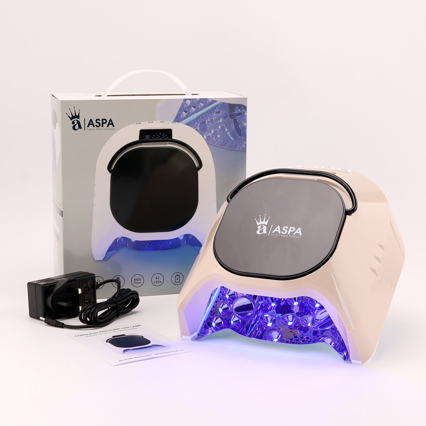 ASPAPro 2 - Portable cordless 86W LED UV nail lamp