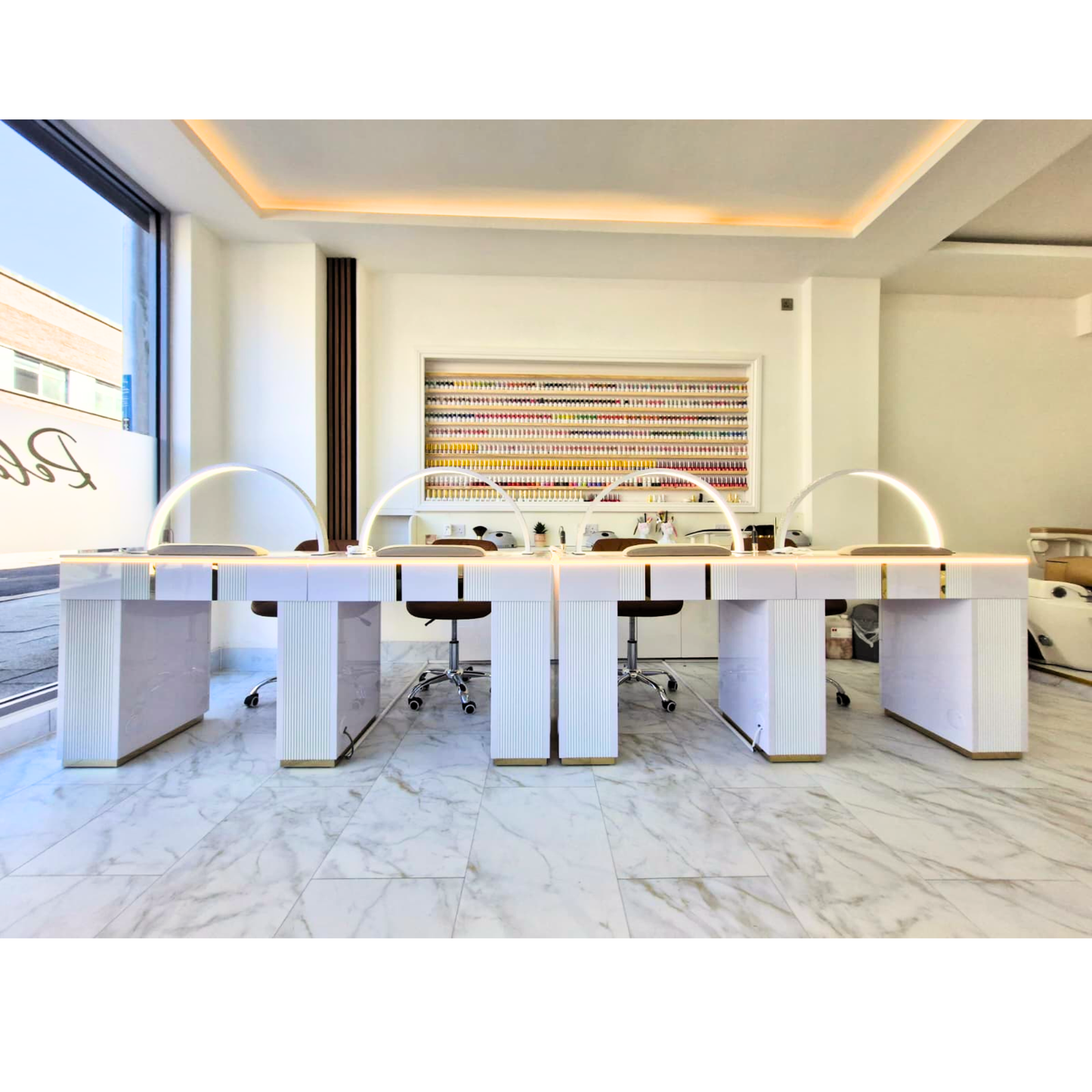 Elegante Nail Table Marble Top