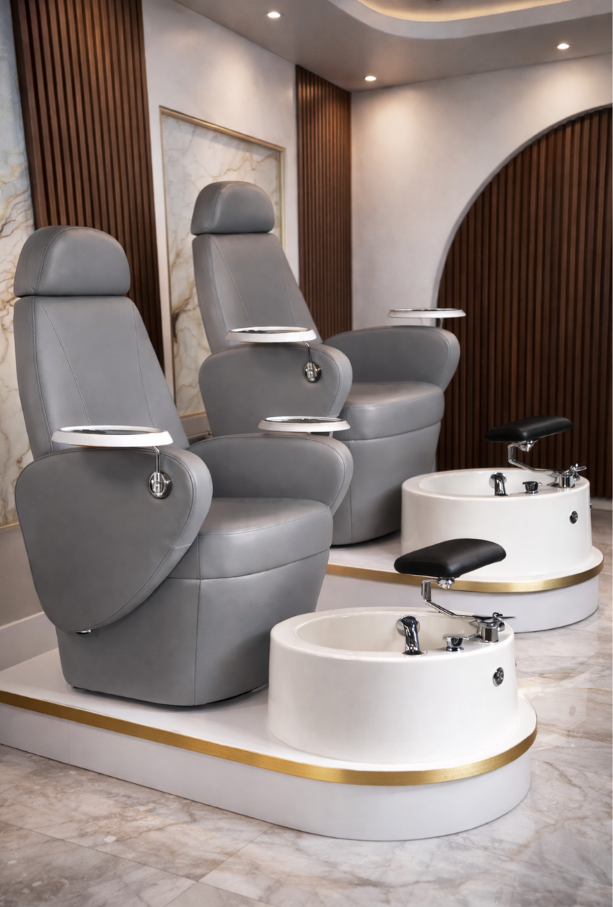 Casa Pedicure Chair Station with Whirlpool Pipeless Manicure Foot Spa Pedicure Chair