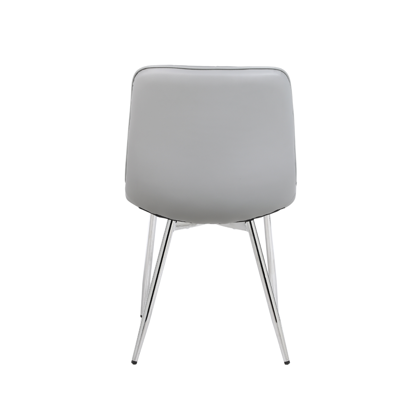 Gray chair with metal legs on a white background