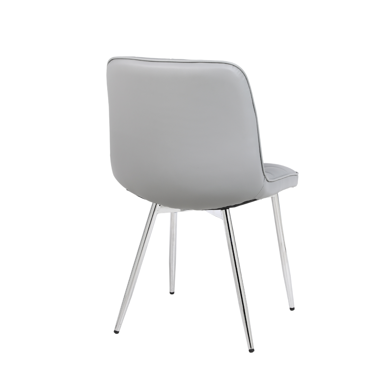 Gray chair with metal legs on a white background