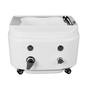 White water fountain with multiple faucets on a white background