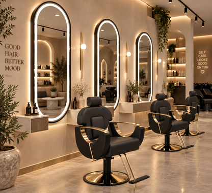 Oval Ivy Beauty Salon Hairdressing LED light Mirror  170 cm x 70 cm