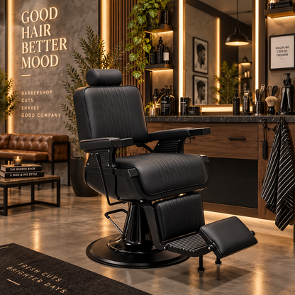 Vesta Barber Hairdressing Styling Chair - Black SY1601