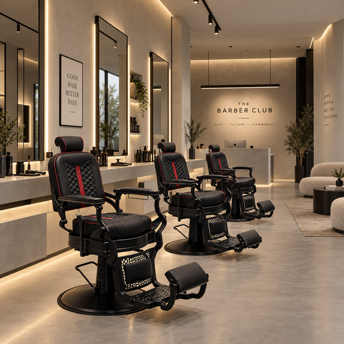 Juniper Barber Hairdressing Styling Chair Black SY1601