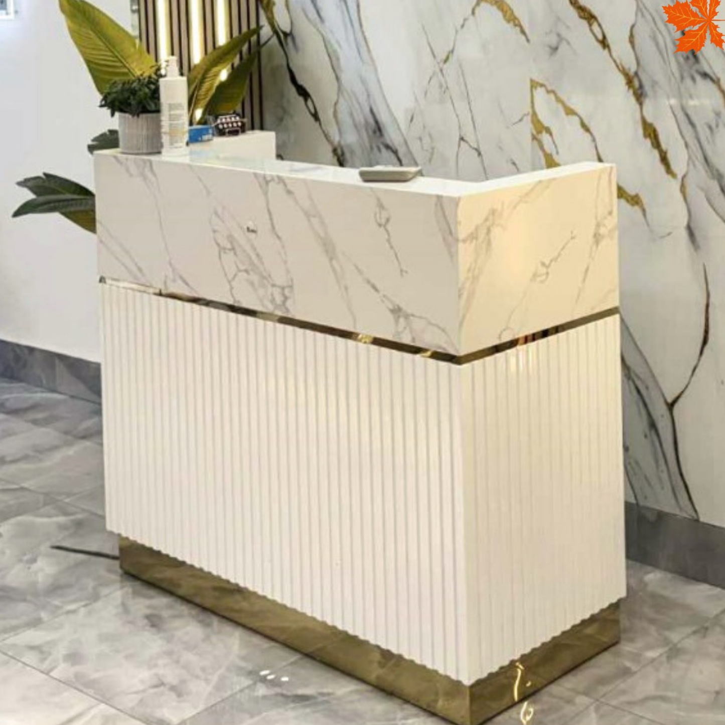 Lisbon Marble Reception Desk 1 metre SL10