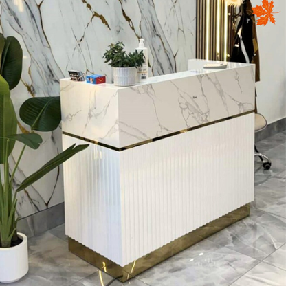 Lisbon Marble Reception Desk 1 metre SL10