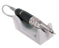 Nail drill with a black and silver design on a white background